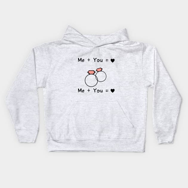 【Valentines Day Gift】Me plus You = Love White Ver. Kids Hoodie by Smile Flower